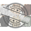 A collage of women wearing different sweatshirts in various colors, overlaid with a large circular 'COMING SOON' stamp and diagonal text. Small color labels at the bottom include heather, chocolate, and green heather.